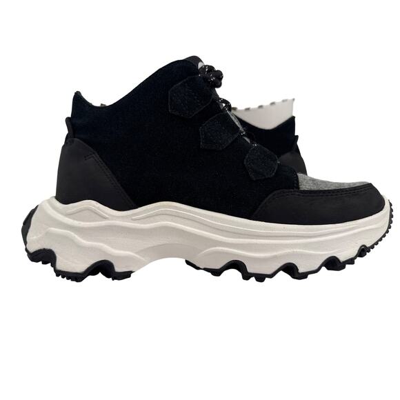 Sorel Sneaker Boot Kinetic Breakthru Caribou Womens 9.5 Black Suede Insulated WP - Picture 6 of 12